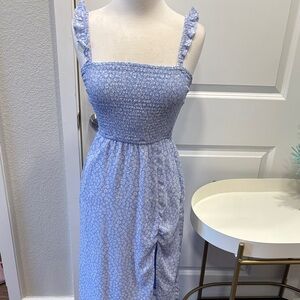 Abercrombie & Fitch Light Blue Floral Midi Dress